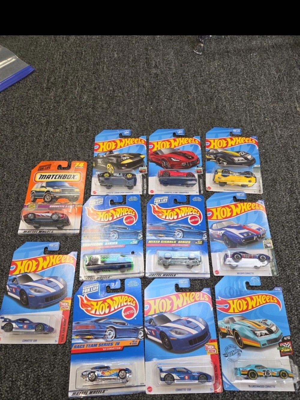Hot Wheels Corvettes Die-Cast Car - Assorted Models 11 Cars